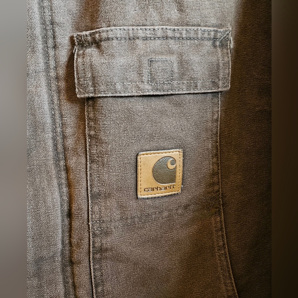Vintage 90's Carhartt Duck Canvas Jacket Quilt Lined  C26CHT Chocolate 3XL - Picture 3 of 8